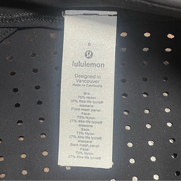 NWT Lululemon size 6 Unleash Strength Bra Medium Support Black Zip Up Perforated - Picture 13 of 16